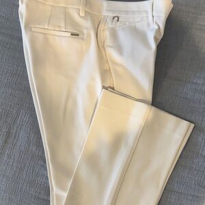 White House Black Market Cream Women's Straight Leg Pants